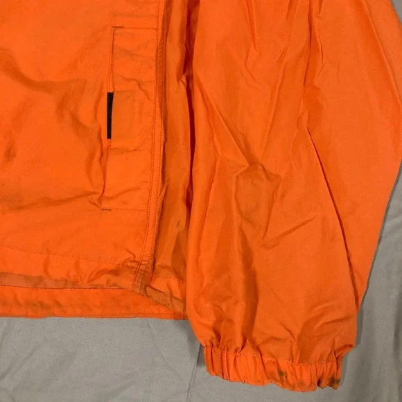 Tommy Hilfiger Mens Orange Anorak Windbreaker Jacket Quarter Zip Hooded XL - Picture 6 of 16